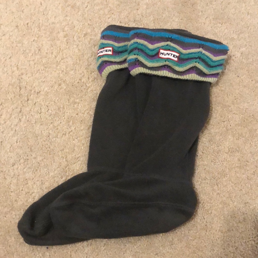 Hunter knit top tall boot socks M